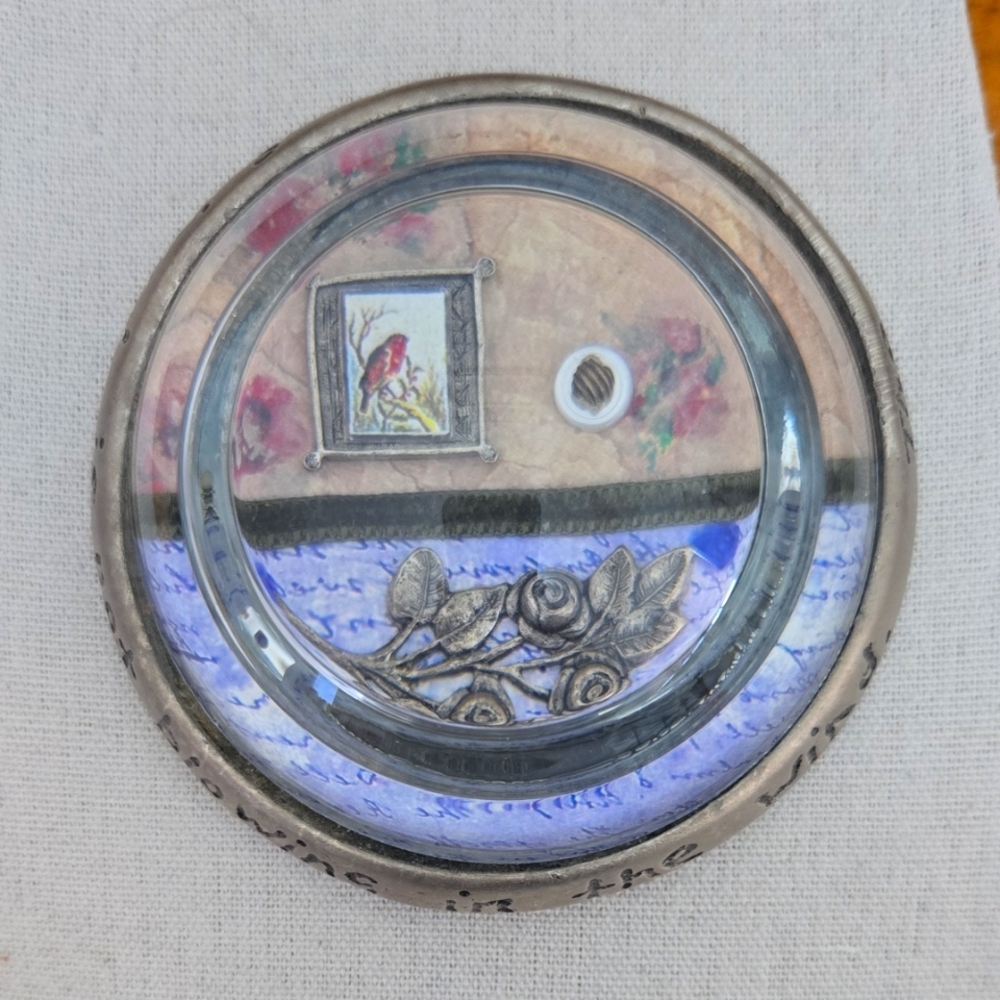 Unique Diorama Glass Paperweight